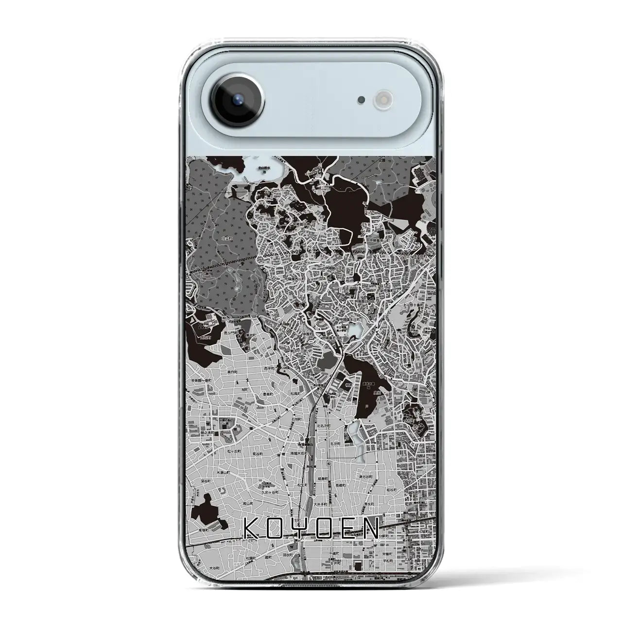 【甲陽園(兵庫県)】地図柄iPhoneケース(クリアタイプ)