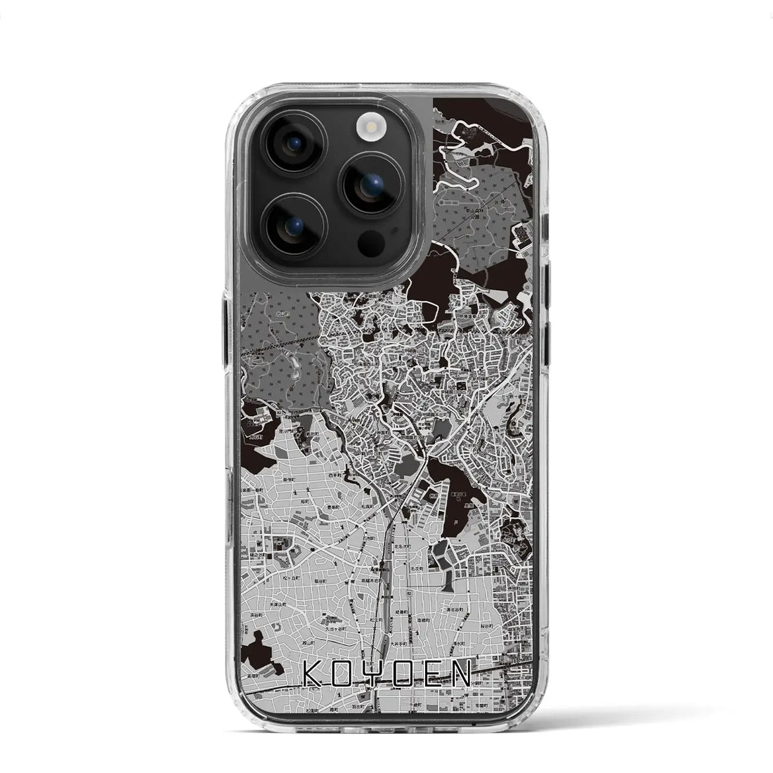 【甲陽園(兵庫県)】地図柄iPhoneケース(MagSafeタイプ)