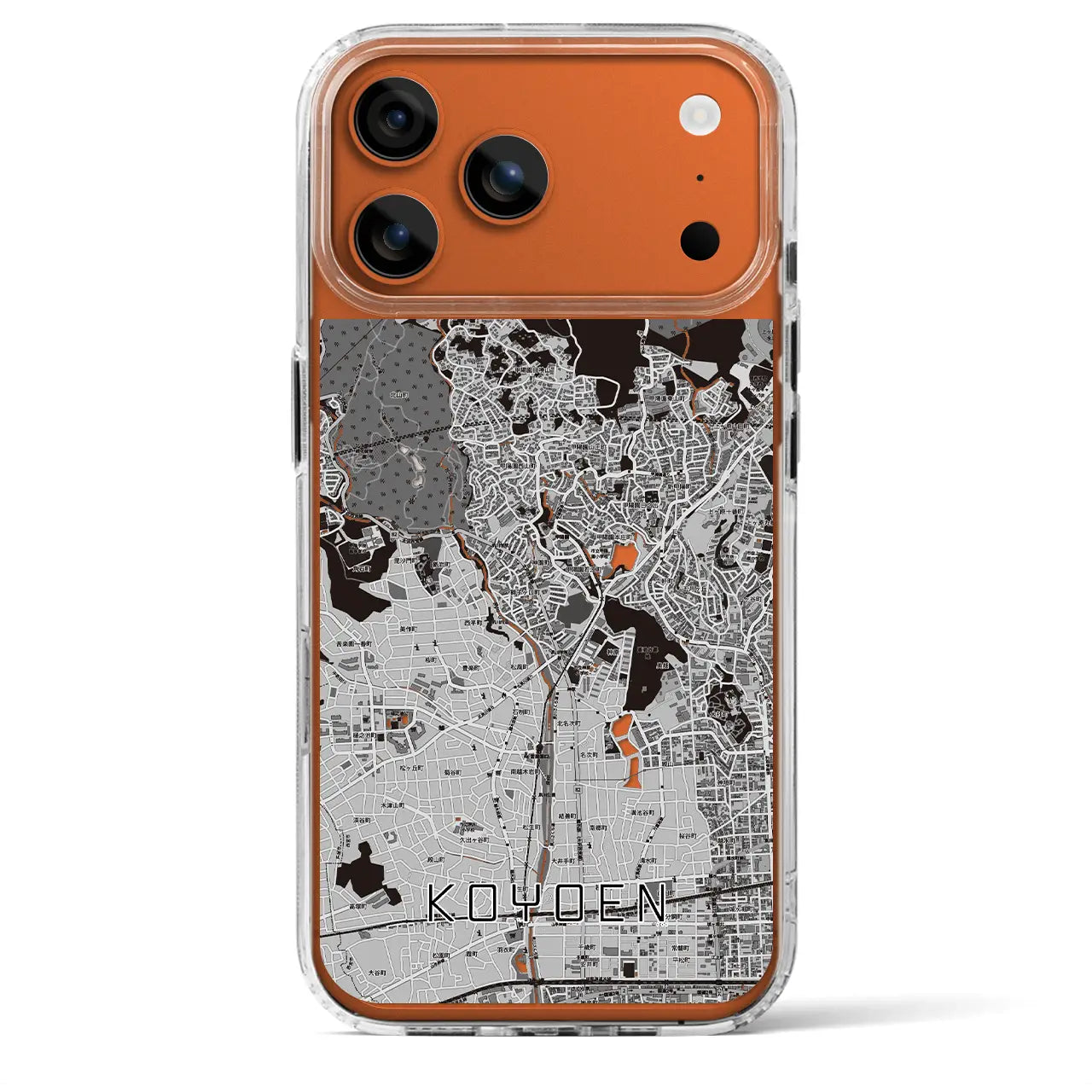 【甲陽園(兵庫県)】地図柄iPhoneケース(MagSafeタイプ)