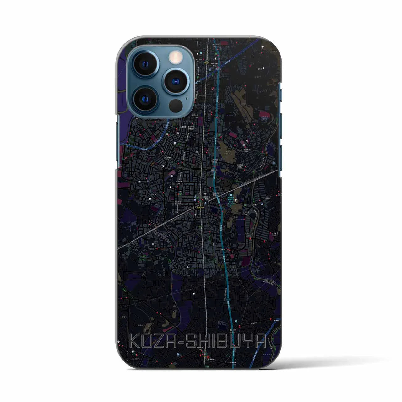 【高座渋谷(神奈川県)】地図柄iPhoneケース(バックカバータイプ)