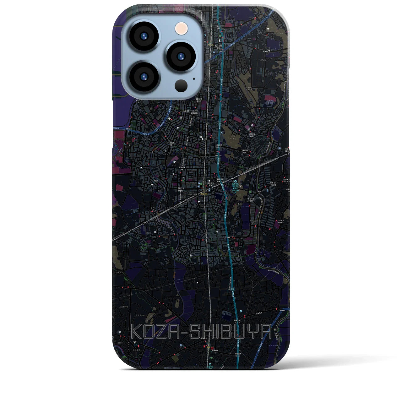 【高座渋谷(神奈川県)】地図柄iPhoneケース(バックカバータイプ)