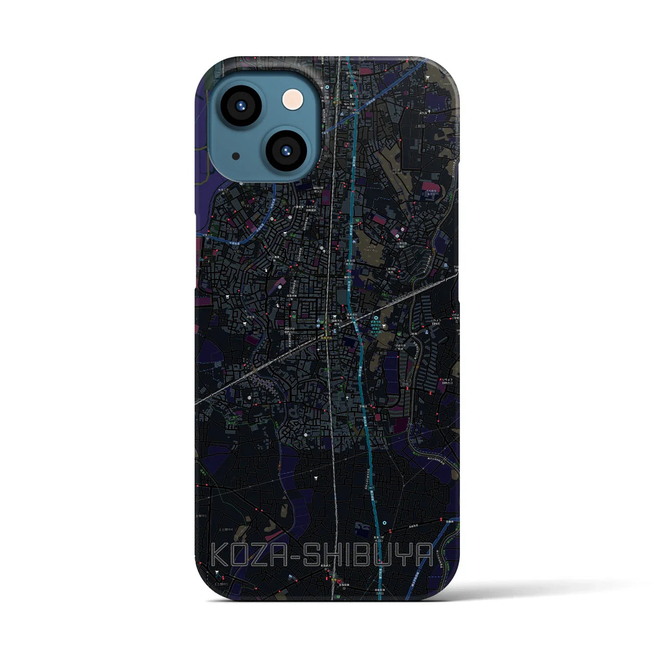 【高座渋谷(神奈川県)】地図柄iPhoneケース(バックカバータイプ)