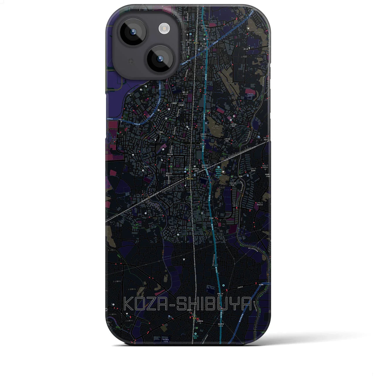 【高座渋谷(神奈川県)】地図柄iPhoneケース(バックカバータイプ)