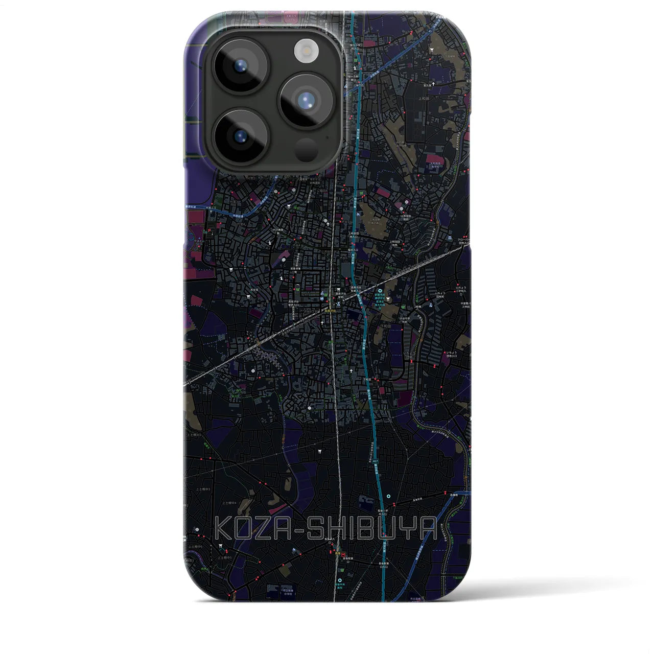 【高座渋谷(神奈川県)】地図柄iPhoneケース(バックカバータイプ)