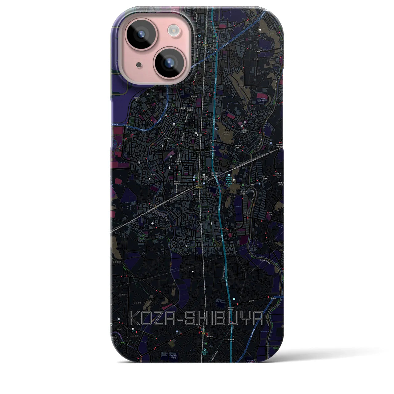 【高座渋谷(神奈川県)】地図柄iPhoneケース(バックカバータイプ)