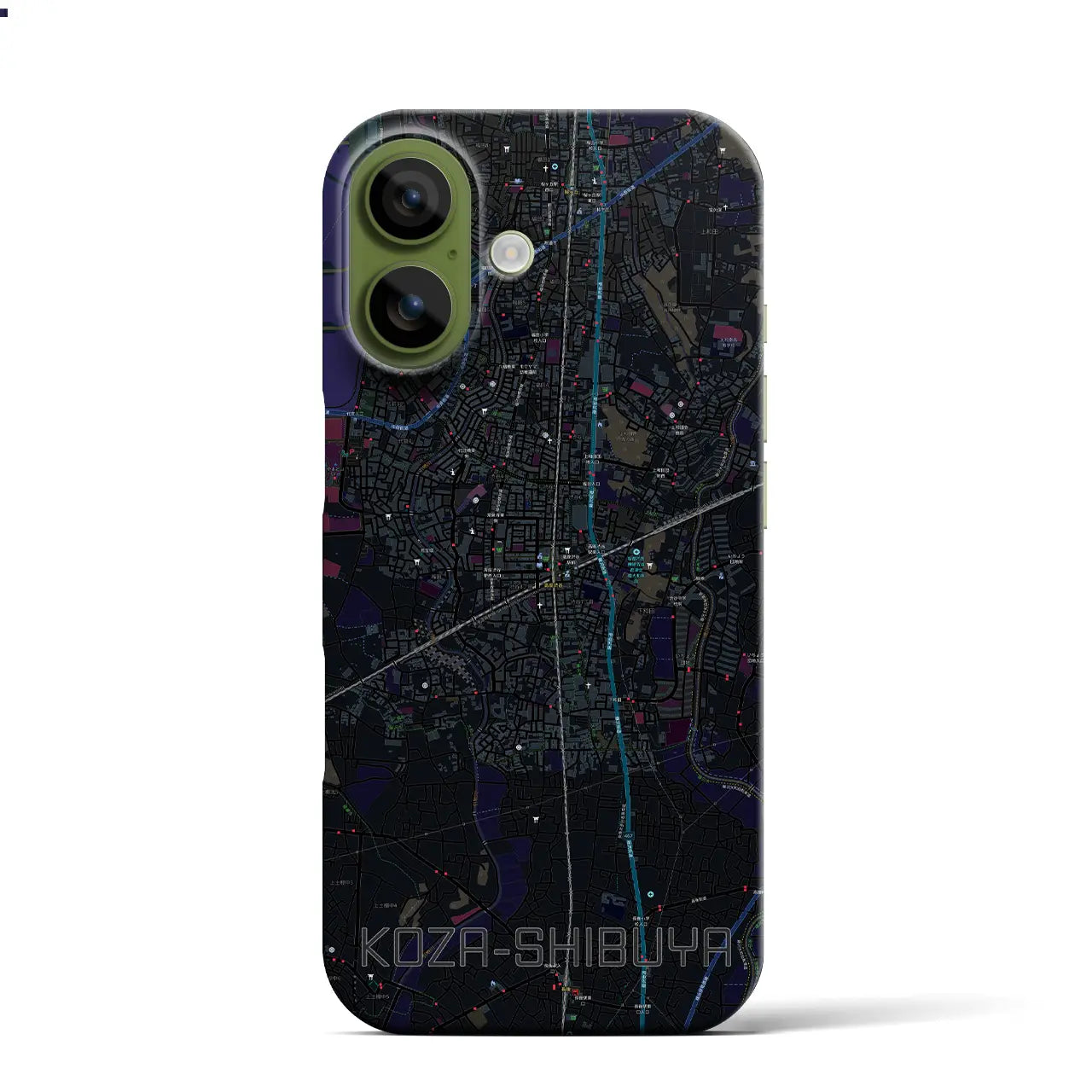 【高座渋谷(神奈川県)】地図柄iPhoneケース(バックカバータイプ)