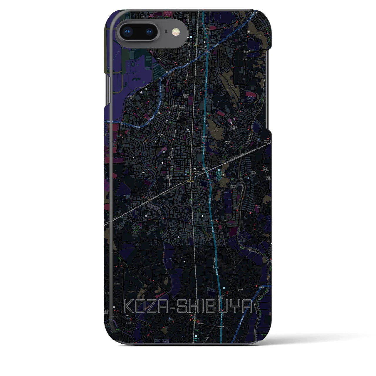 【高座渋谷(神奈川県)】地図柄iPhoneケース(バックカバータイプ)