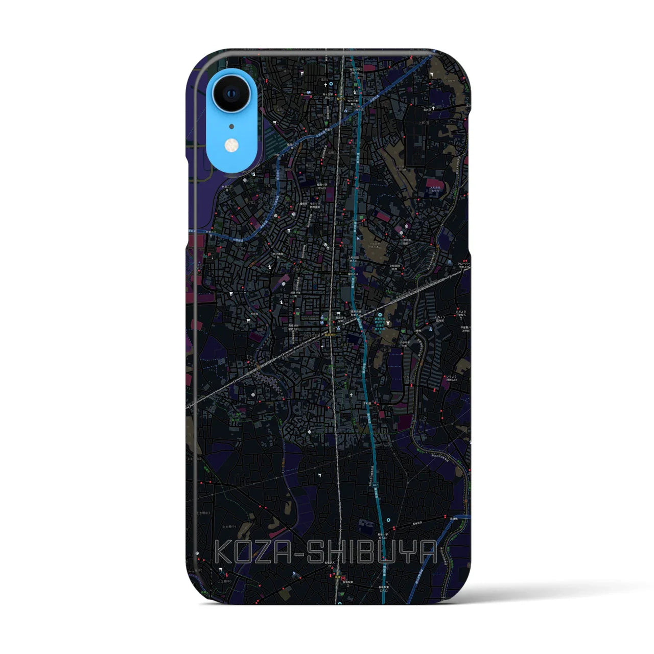 【高座渋谷(神奈川県)】地図柄iPhoneケース(バックカバータイプ)