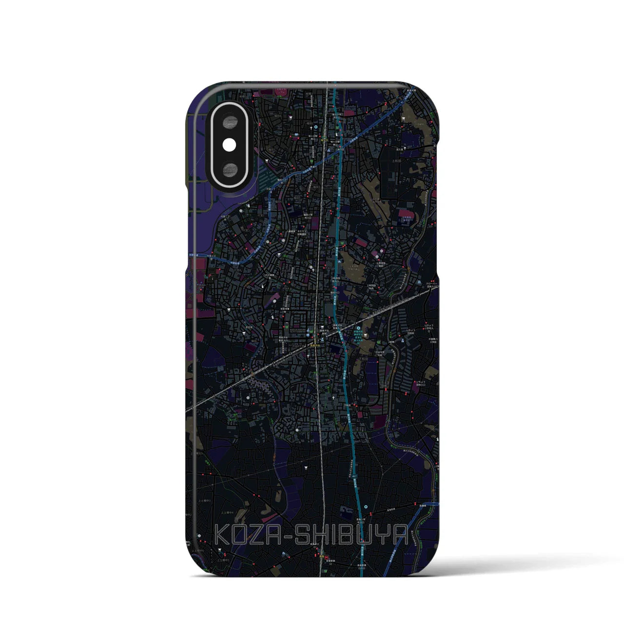 【高座渋谷(神奈川県)】地図柄iPhoneケース(バックカバータイプ)