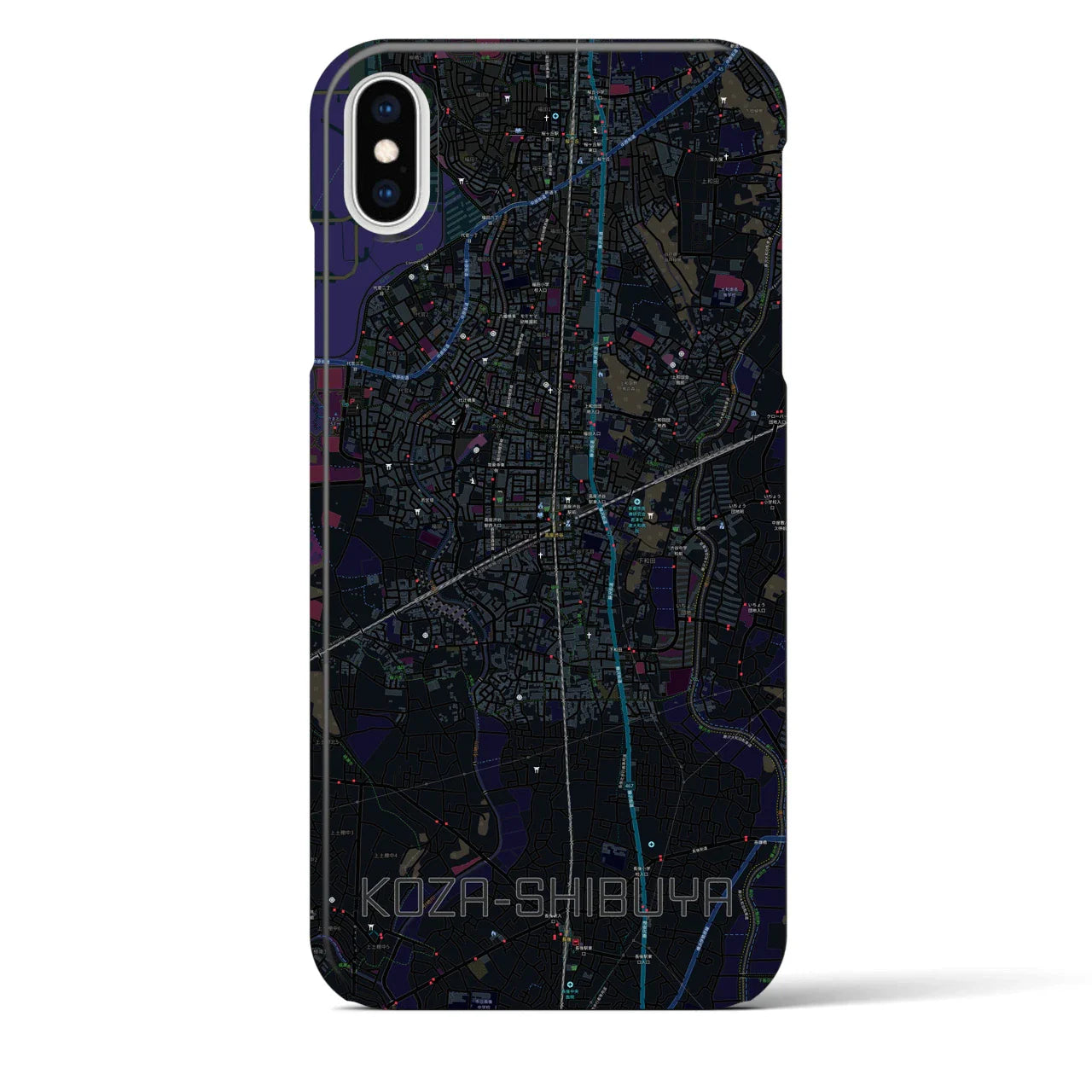 【高座渋谷(神奈川県)】地図柄iPhoneケース(バックカバータイプ)