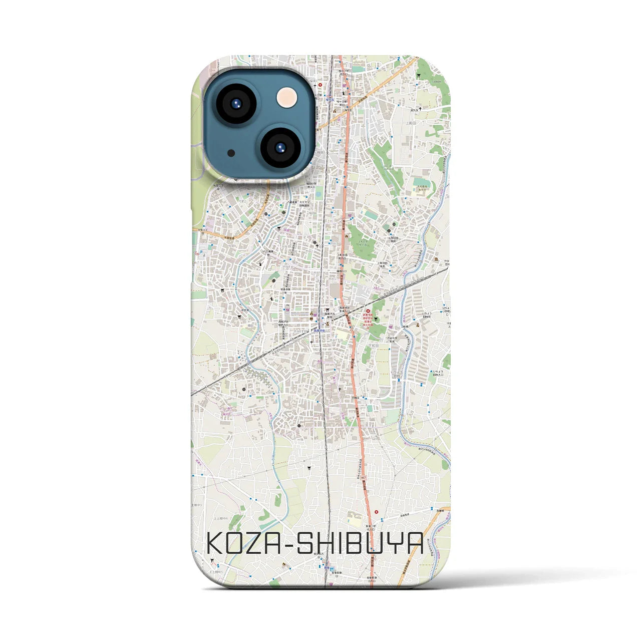 【高座渋谷(神奈川県)】地図柄iPhoneケース(バックカバータイプ)