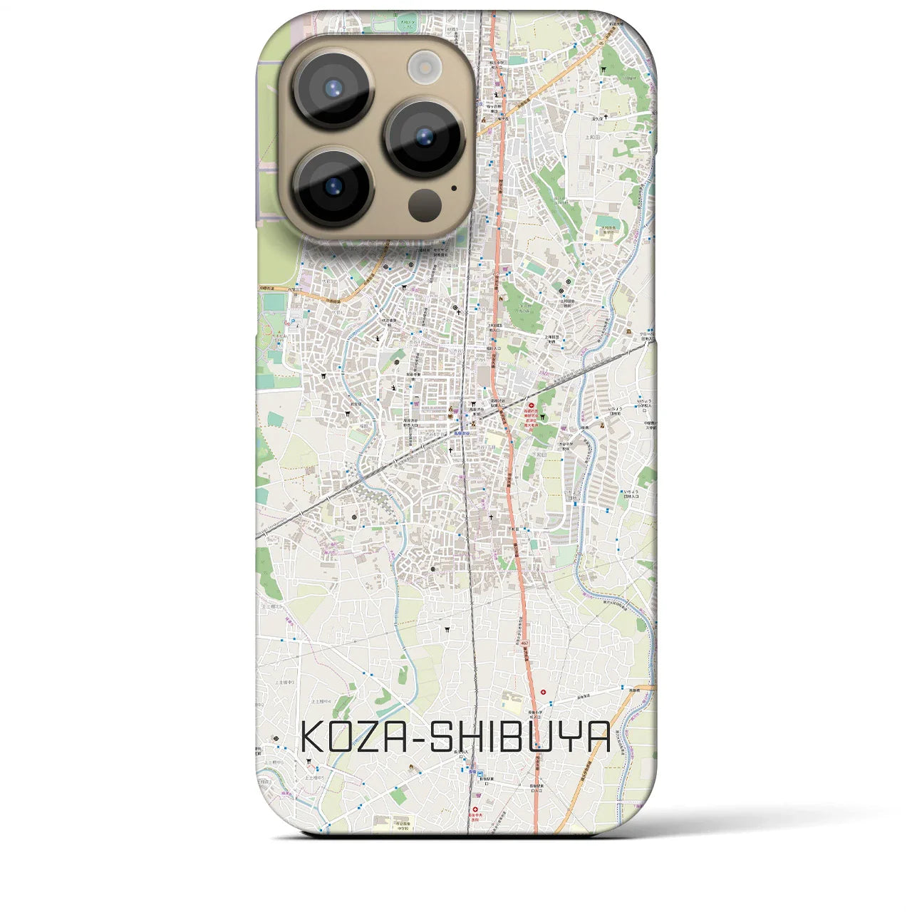 【高座渋谷(神奈川県)】地図柄iPhoneケース(バックカバータイプ)