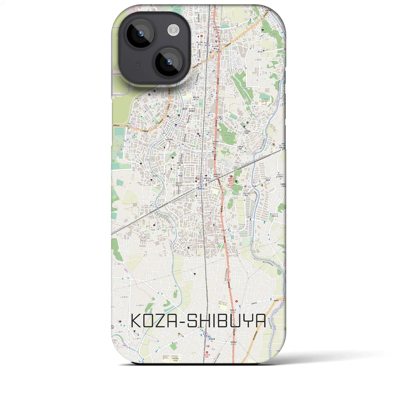 【高座渋谷(神奈川県)】地図柄iPhoneケース(バックカバータイプ)