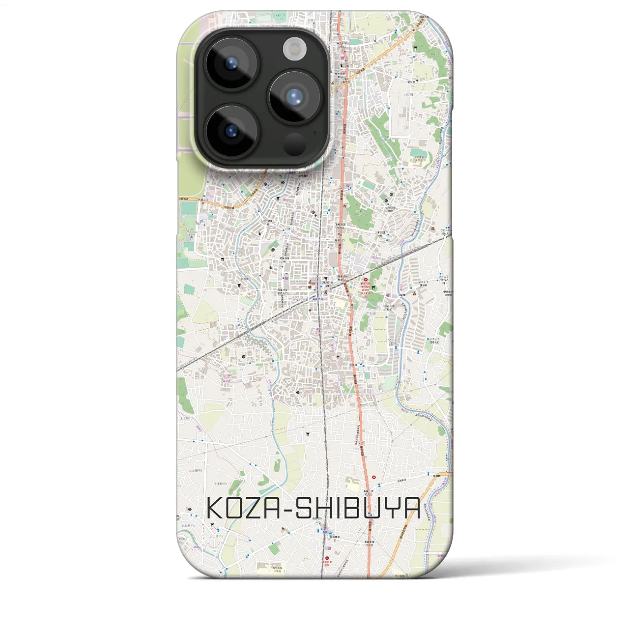 【高座渋谷(神奈川県)】地図柄iPhoneケース(バックカバータイプ)