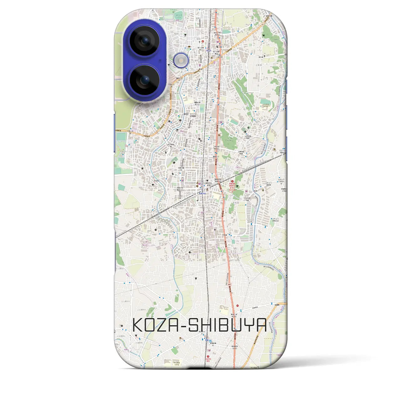 【高座渋谷(神奈川県)】地図柄iPhoneケース(バックカバータイプ)ナチュラル・iPhone 16 Pro Max 用