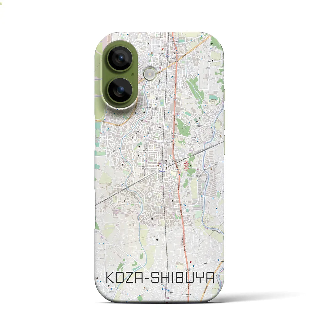 【高座渋谷(神奈川県)】地図柄iPhoneケース(バックカバータイプ)ナチュラル・iPhone 17 Pro Max 用