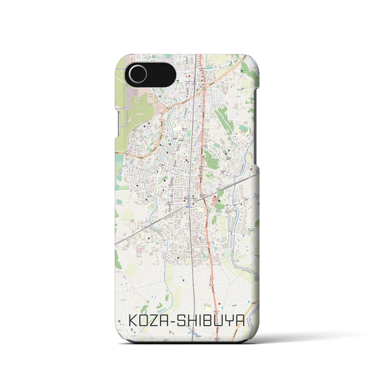 【高座渋谷(神奈川県)】地図柄iPhoneケース(バックカバータイプ)