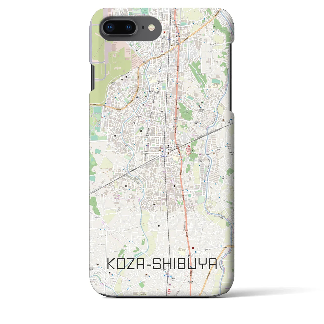 【高座渋谷(神奈川県)】地図柄iPhoneケース(バックカバータイプ)