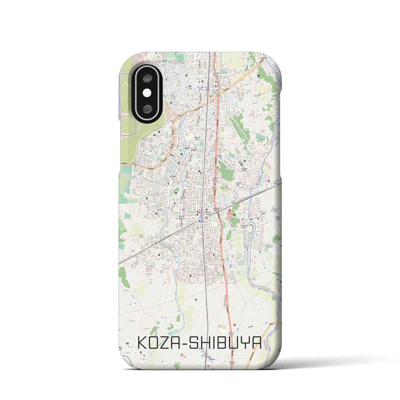 【高座渋谷(神奈川県)】地図柄iPhoneケース(バックカバータイプ)