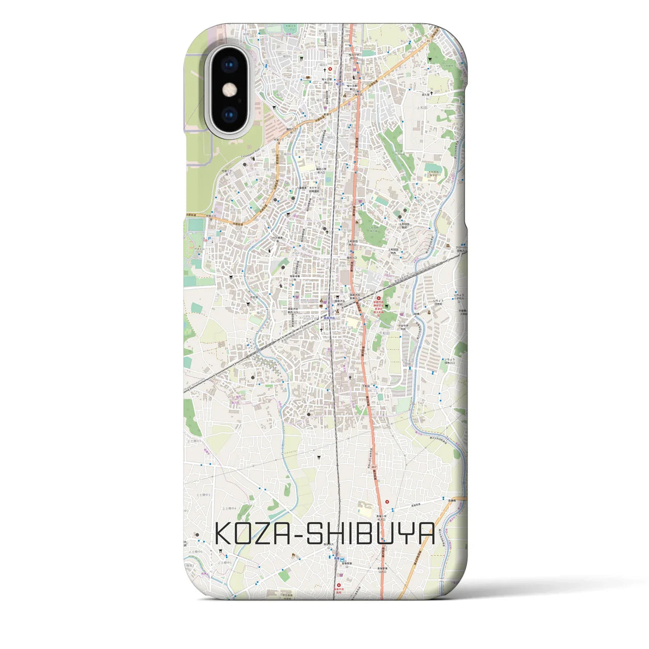 【高座渋谷(神奈川県)】地図柄iPhoneケース(バックカバータイプ)