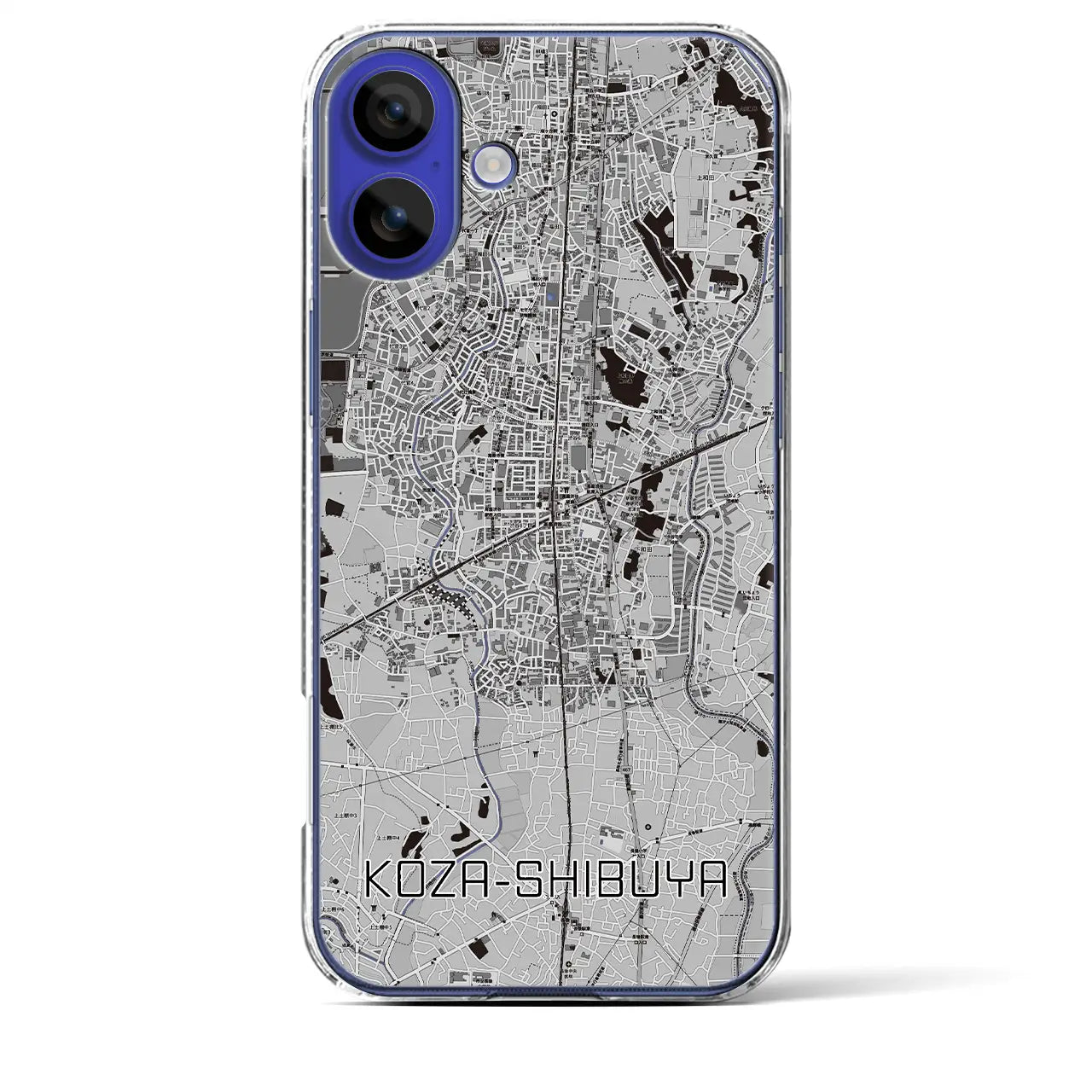 【高座渋谷(神奈川県)】地図柄iPhoneケース(クリアタイプ)