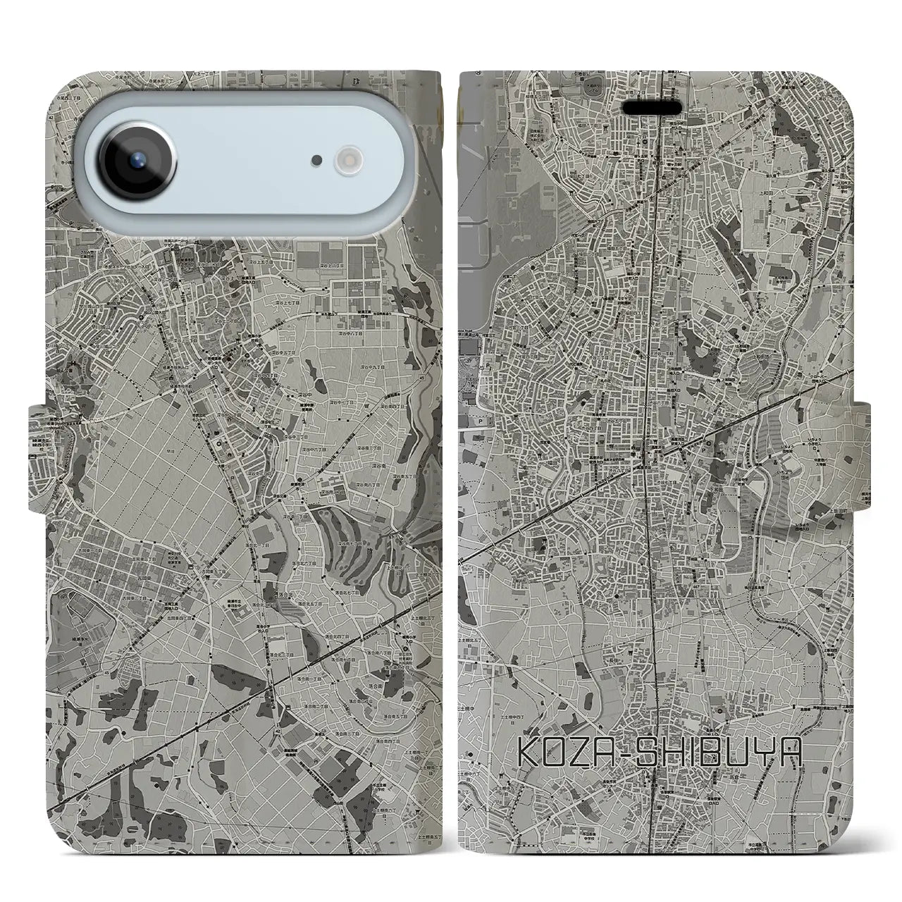 【高座渋谷(神奈川県)】地図柄iPhoneケース(手帳タイプ)