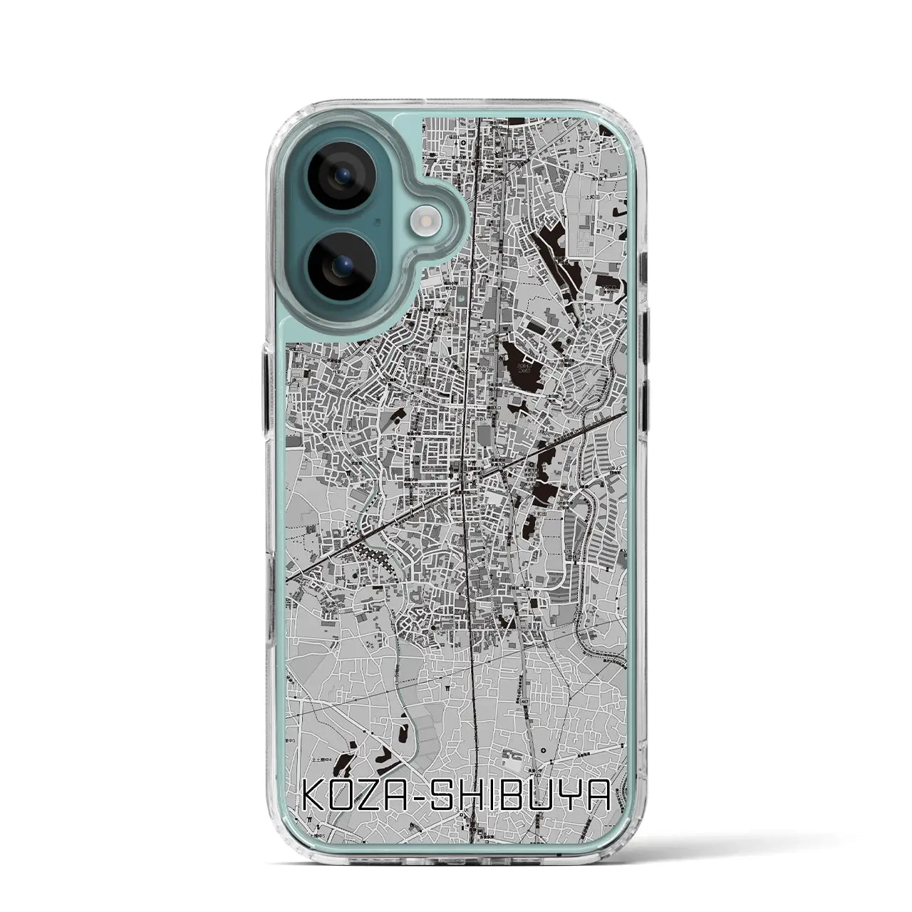 【高座渋谷(神奈川県)】地図柄iPhoneケース(MagSafeタイプ)モノトーン・iPhone 16 Pro 用