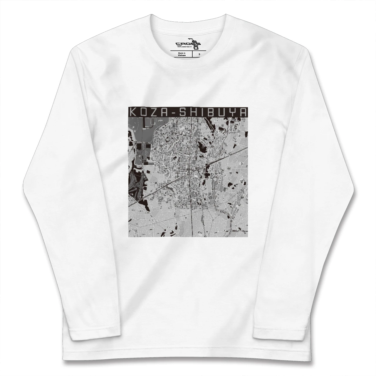 【高座渋谷(神奈川県)】地図柄ロングスリーブTシャツ