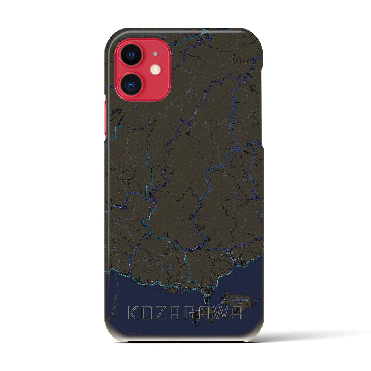 【古座川(和歌山県)】地図柄iPhoneケース(バックカバータイプ)