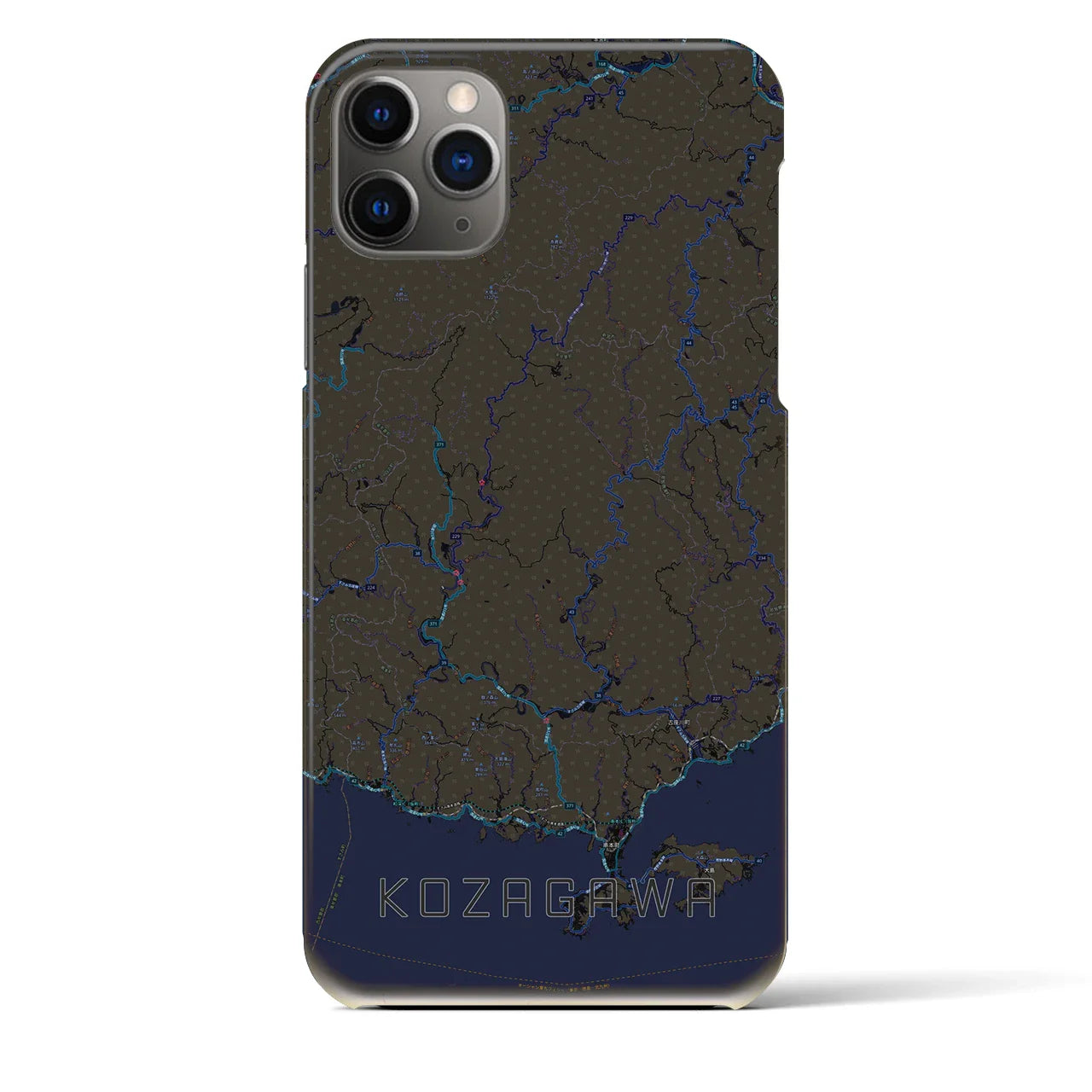 【古座川(和歌山県)】地図柄iPhoneケース(バックカバータイプ)