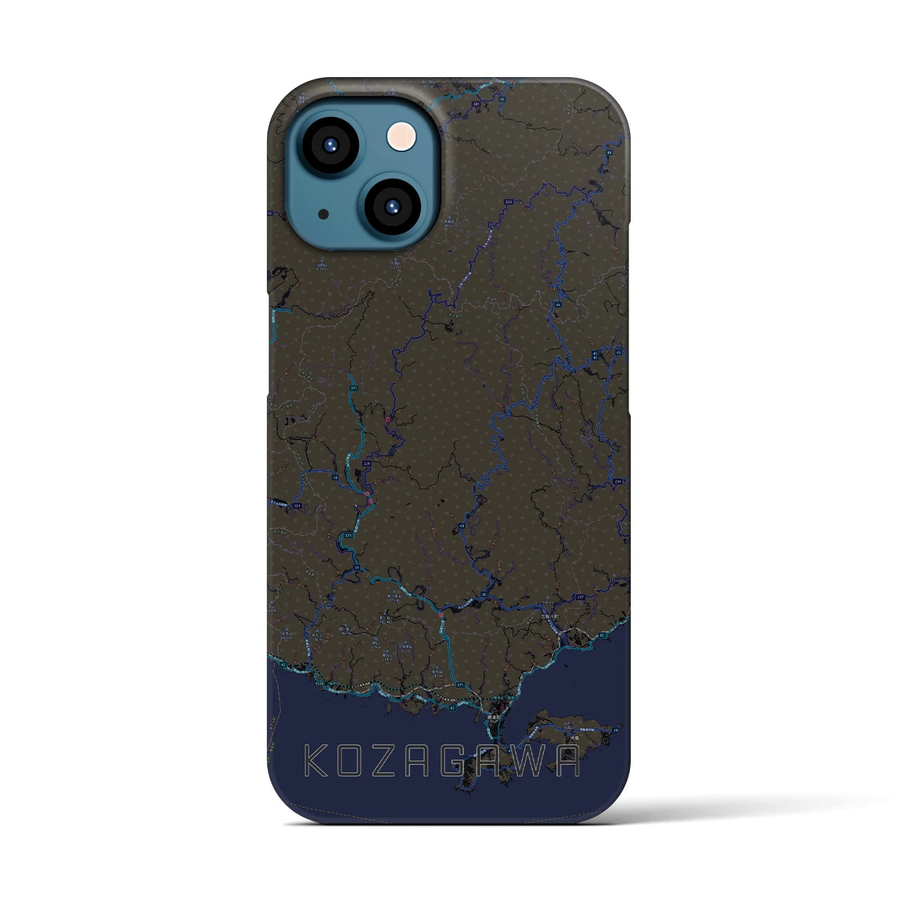 【古座川(和歌山県)】地図柄iPhoneケース(バックカバータイプ)