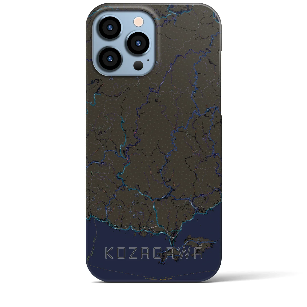 【古座川(和歌山県)】地図柄iPhoneケース(バックカバータイプ)