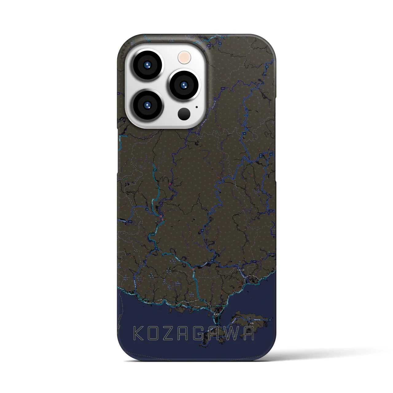 【古座川(和歌山県)】地図柄iPhoneケース(バックカバータイプ)
