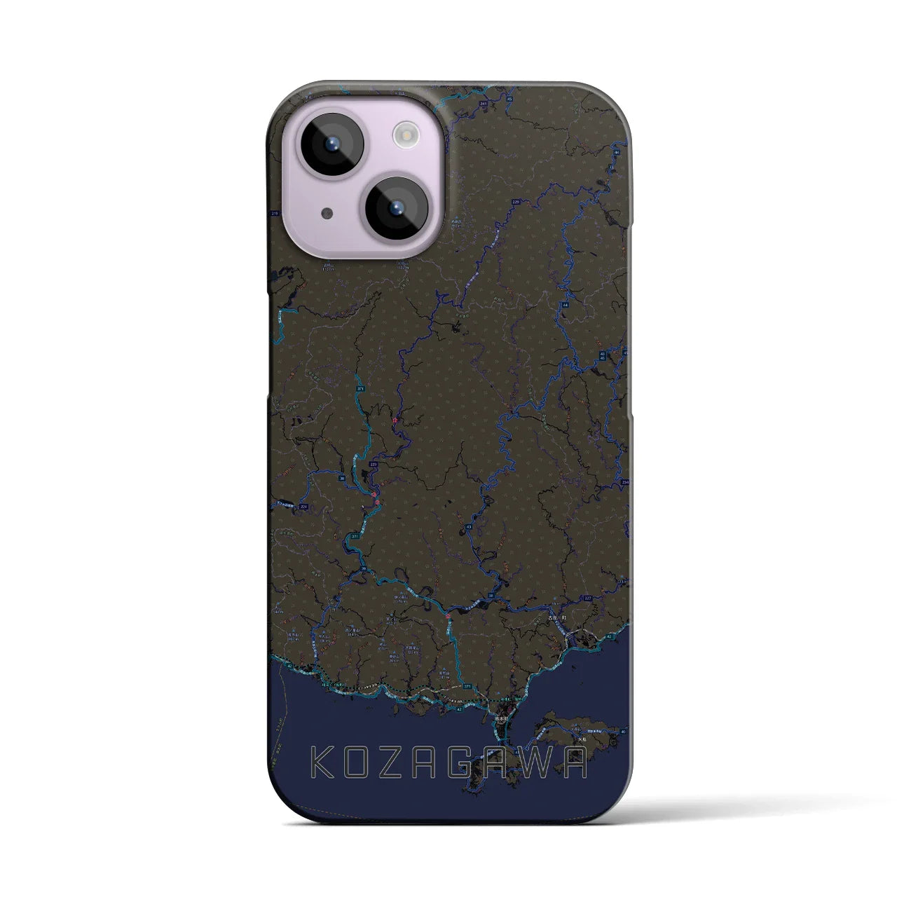 【古座川(和歌山県)】地図柄iPhoneケース(バックカバータイプ)