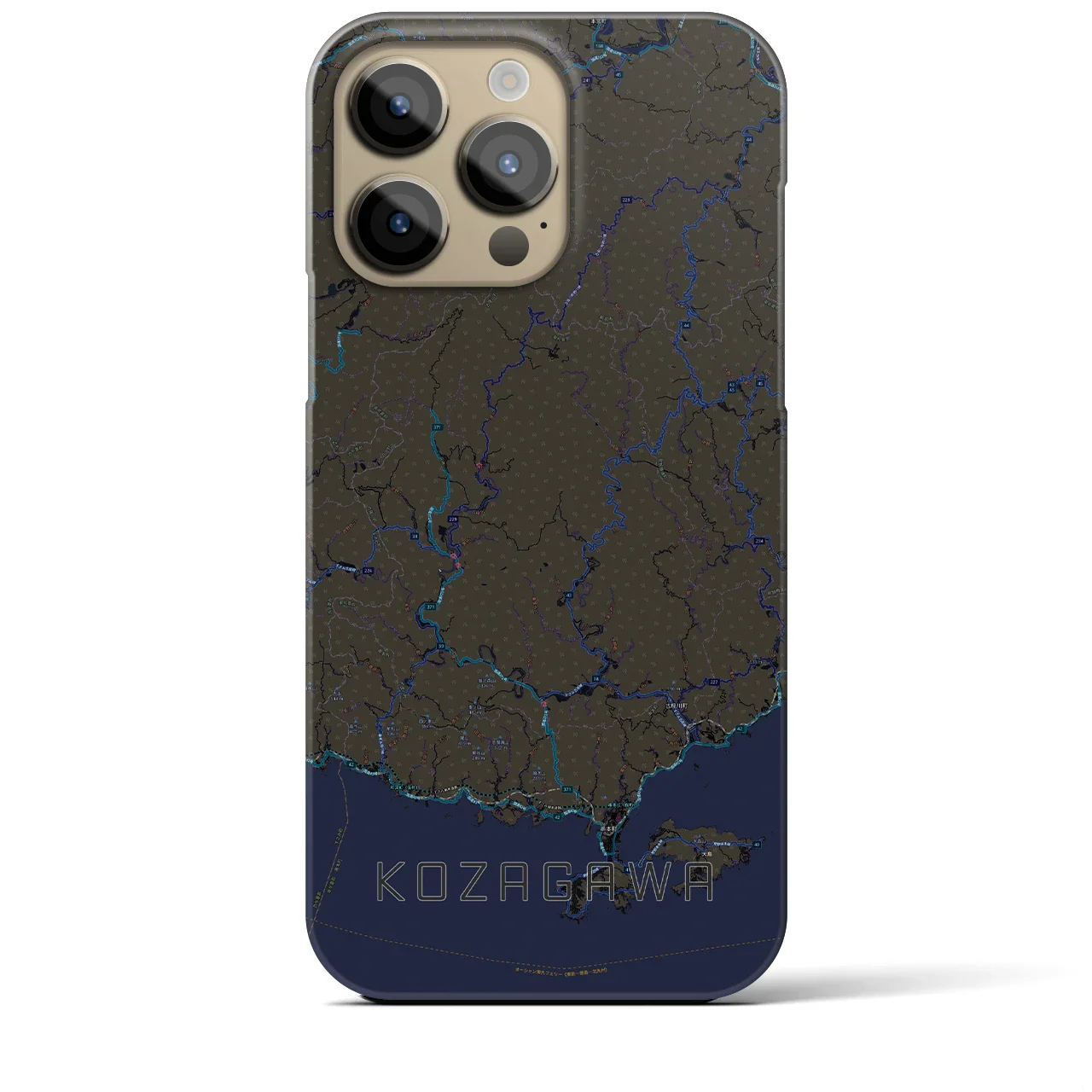 【古座川(和歌山県)】地図柄iPhoneケース(バックカバータイプ)