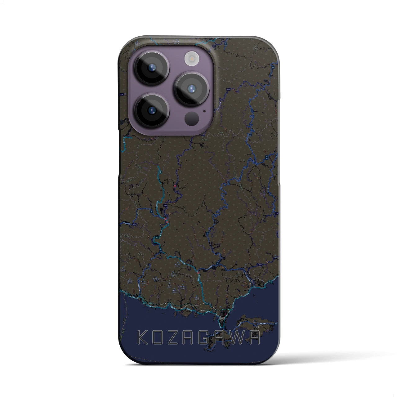 【古座川(和歌山県)】地図柄iPhoneケース(バックカバータイプ)