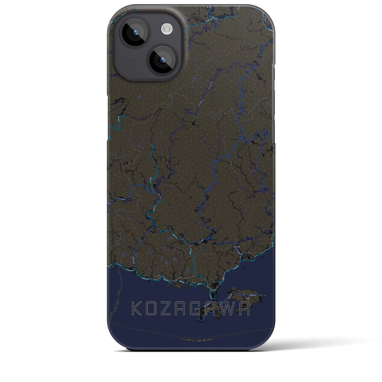 【古座川(和歌山県)】地図柄iPhoneケース(バックカバータイプ)