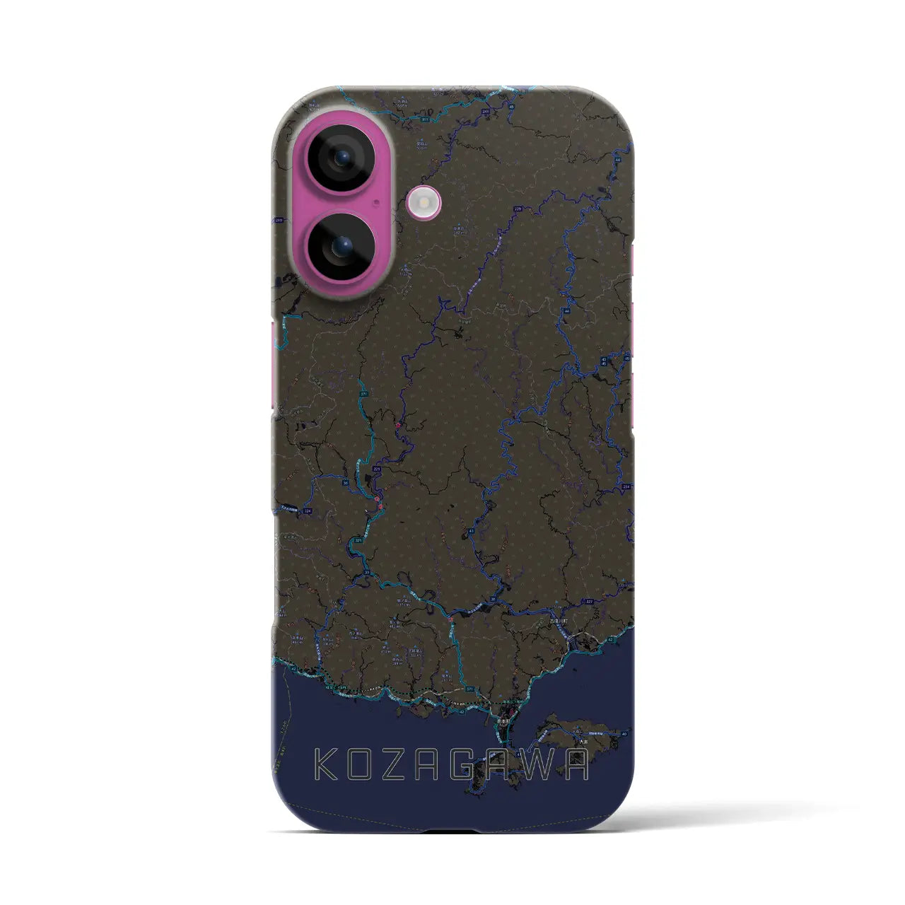 【古座川(和歌山県)】地図柄iPhoneケース(バックカバータイプ)