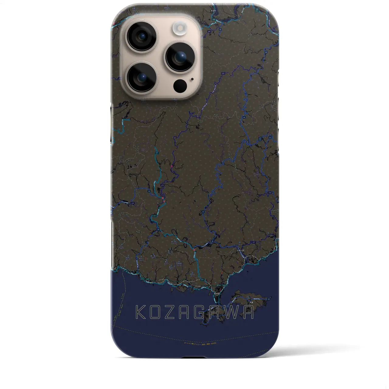 【古座川(和歌山県)】地図柄iPhoneケース(バックカバータイプ)