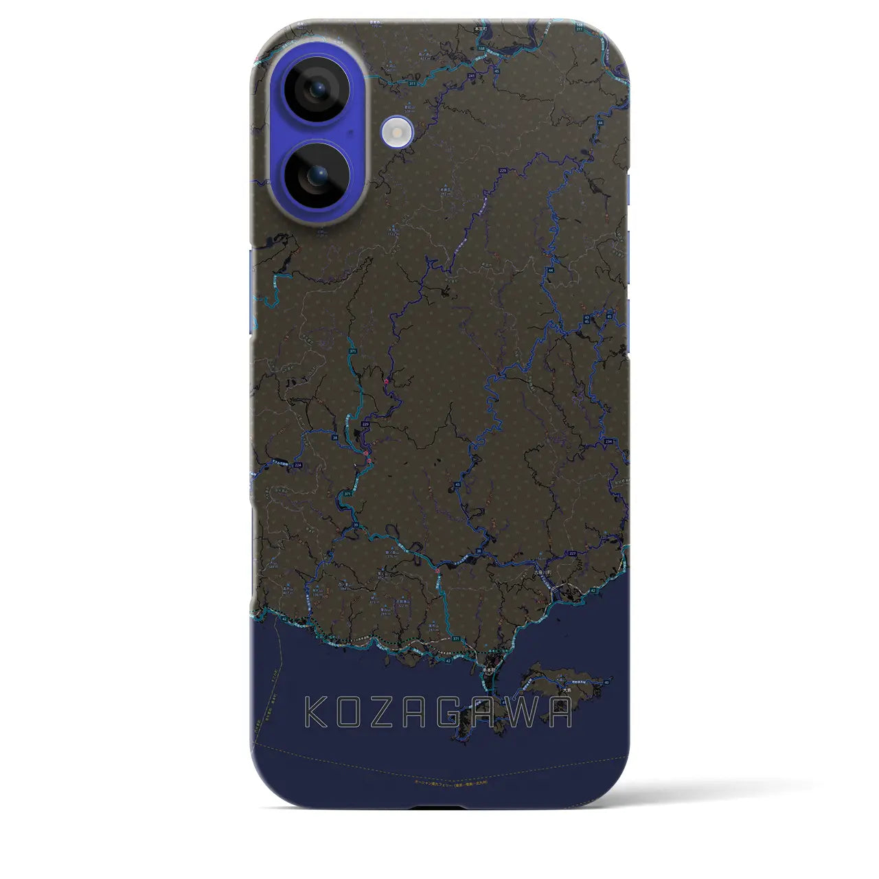 【古座川(和歌山県)】地図柄iPhoneケース(バックカバータイプ)