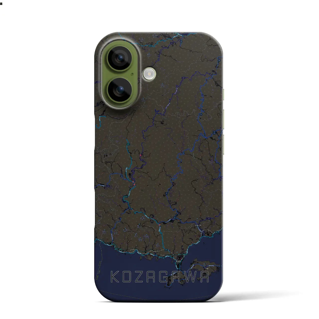 【古座川(和歌山県)】地図柄iPhoneケース(バックカバータイプ)