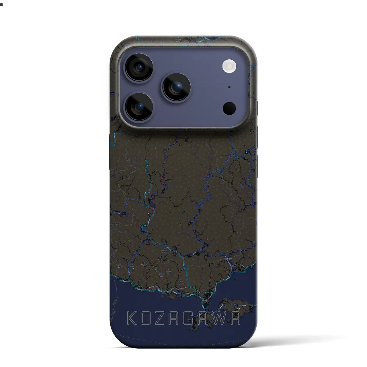 【古座川(和歌山県)】地図柄iPhoneケース(バックカバータイプ)