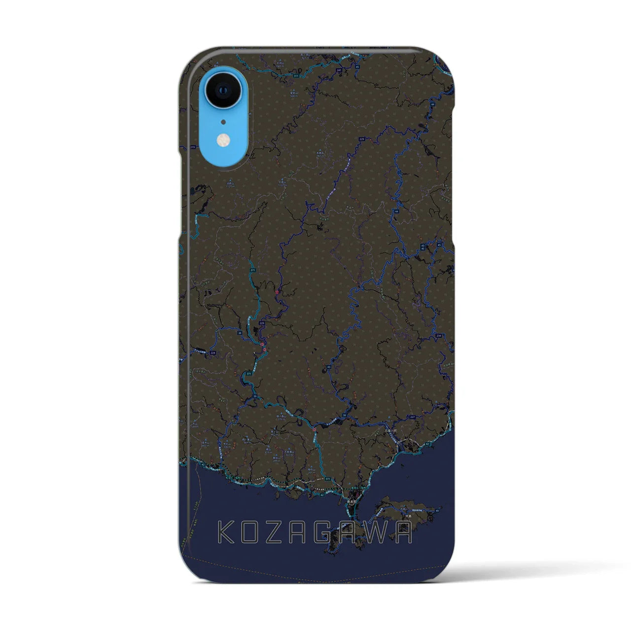 【古座川(和歌山県)】地図柄iPhoneケース(バックカバータイプ)