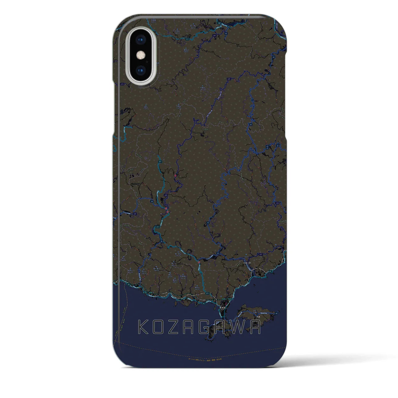 【古座川(和歌山県)】地図柄iPhoneケース(バックカバータイプ)
