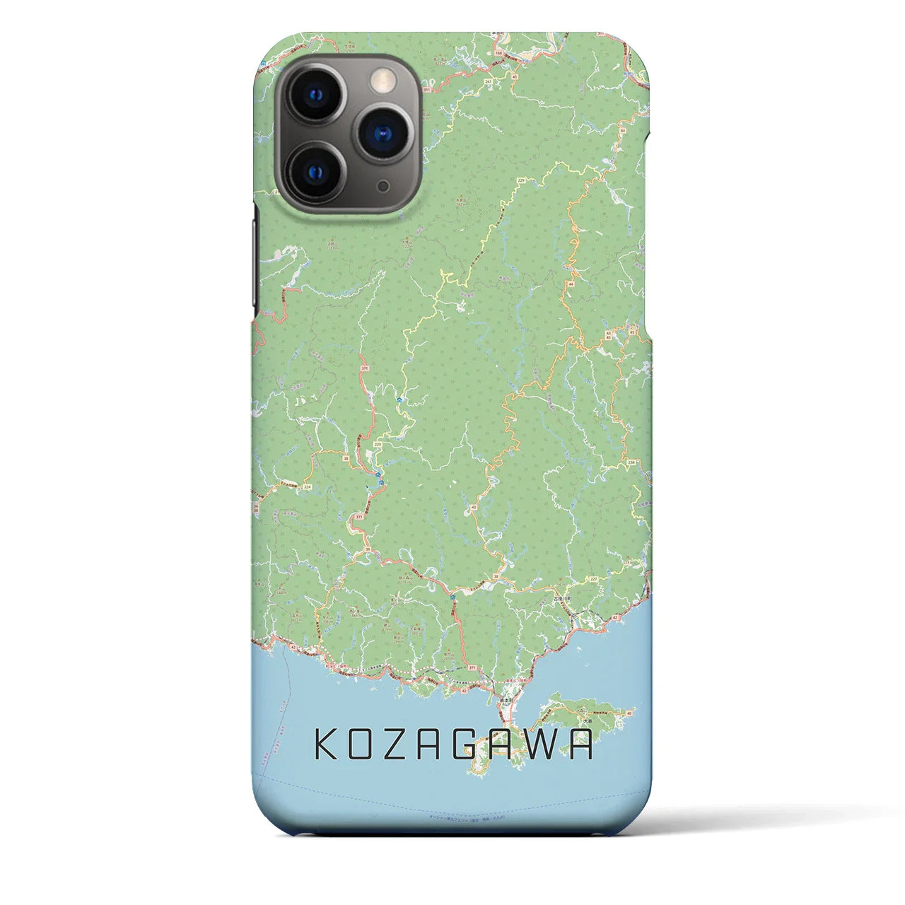 【古座川(和歌山県)】地図柄iPhoneケース(バックカバータイプ)