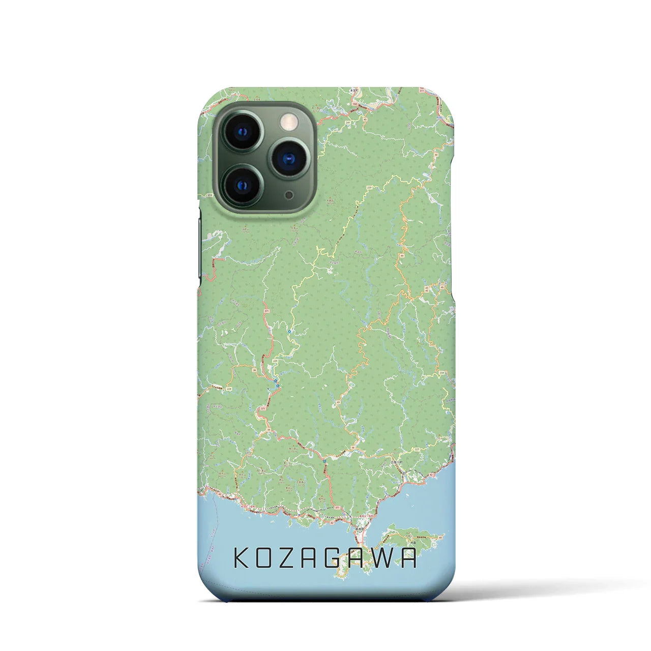 【古座川(和歌山県)】地図柄iPhoneケース(バックカバータイプ)