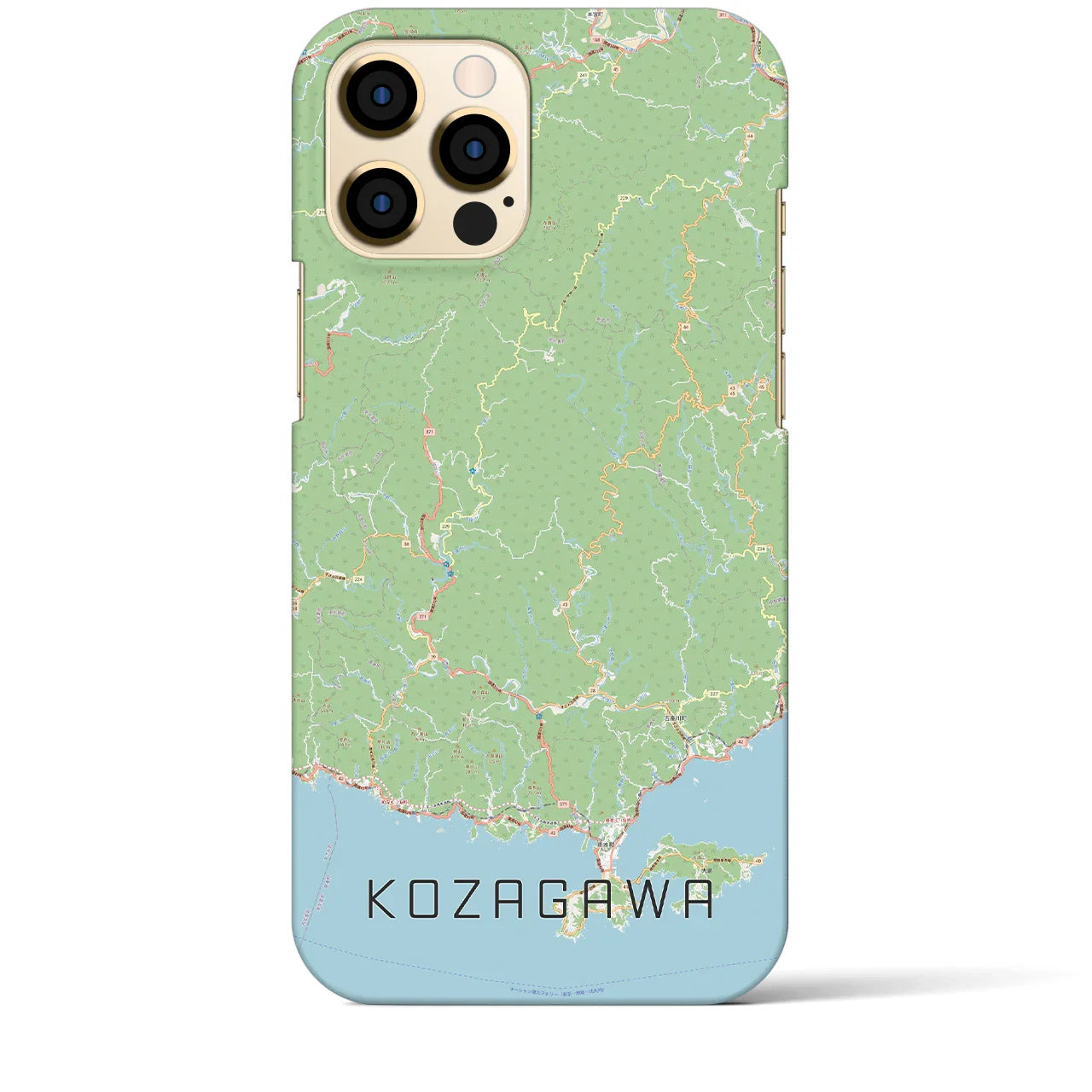 【古座川(和歌山県)】地図柄iPhoneケース(バックカバータイプ)
