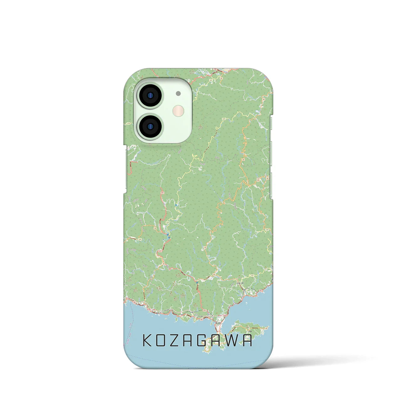 【古座川(和歌山県)】地図柄iPhoneケース(バックカバータイプ)