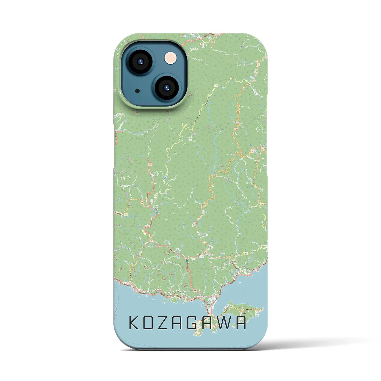 【古座川(和歌山県)】地図柄iPhoneケース(バックカバータイプ)
