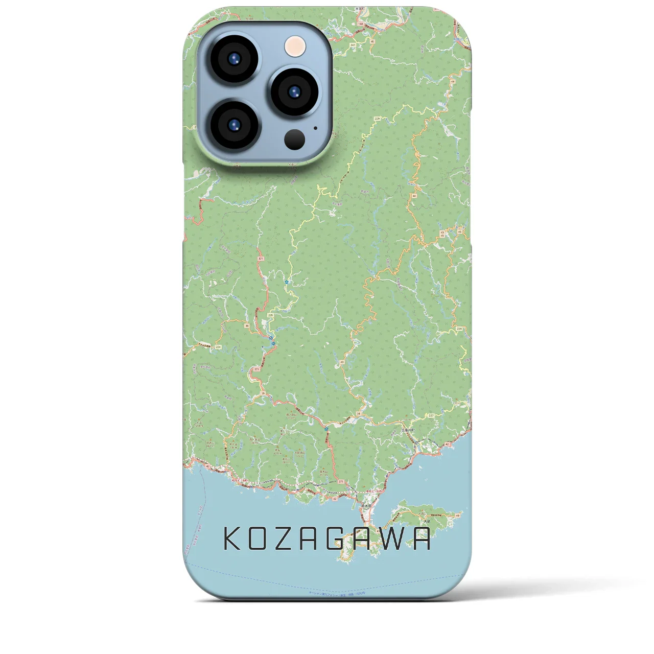 【古座川(和歌山県)】地図柄iPhoneケース(バックカバータイプ)